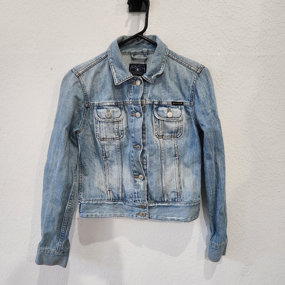 Lucky Brand Womens Denim Jean Trucker Jacket Size Small